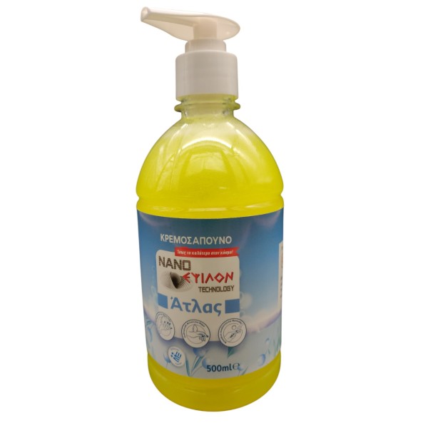 Nano Έψιλον Κρεμοσάπουνο Άτλας Αντλία 500 ml Nano Έψιλον Κρεμοσάπουνο Άτλας Αντλία 500 ml